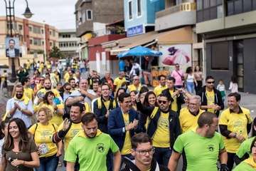 La marea amarilla 'arriba' en Melenara (Foto TA)